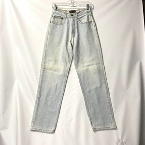 Vintage Structure Womens High Rise 29S Light Blue Denim Wash Jeans Made in USA